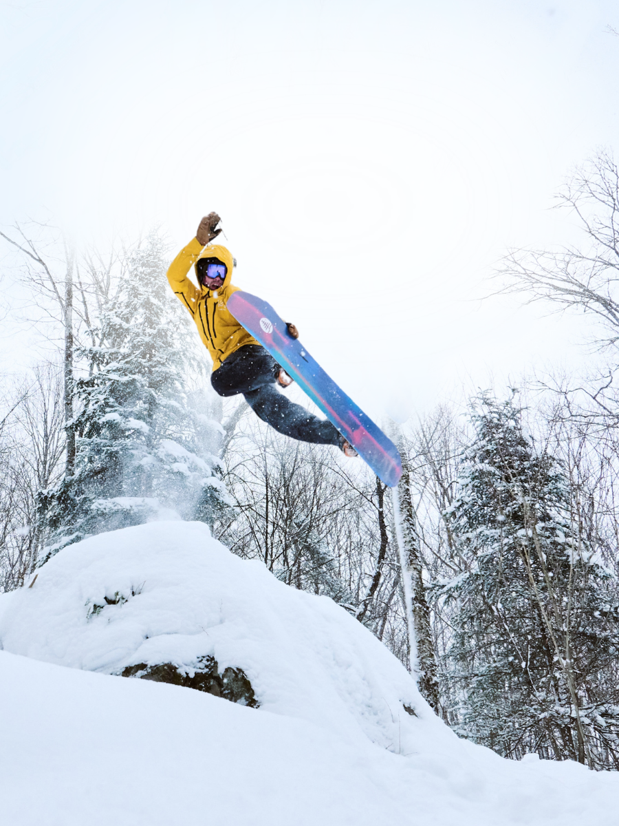 Snowboard jump at Burke Mountain