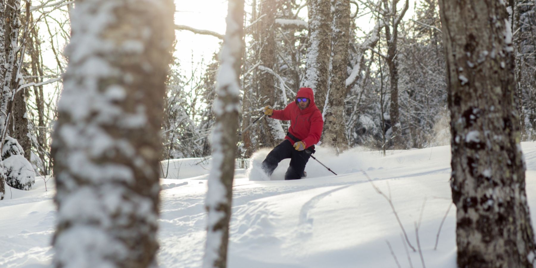 Skier on Burke Mountain